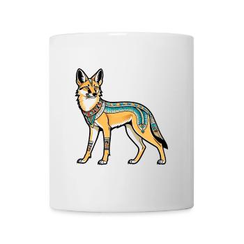 Chacal Égyptien Néo Traditionnel - Mug blanc - blanc - Devant