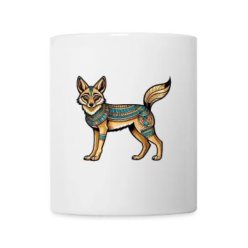 Chacal Égyptien Néo Traditionnel - Mug blanc - blanc - Devant