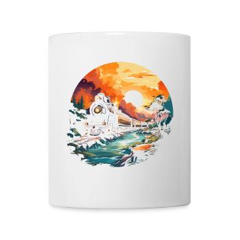 Eisenbahn Porträt - Tasse - Weiß - Vorne