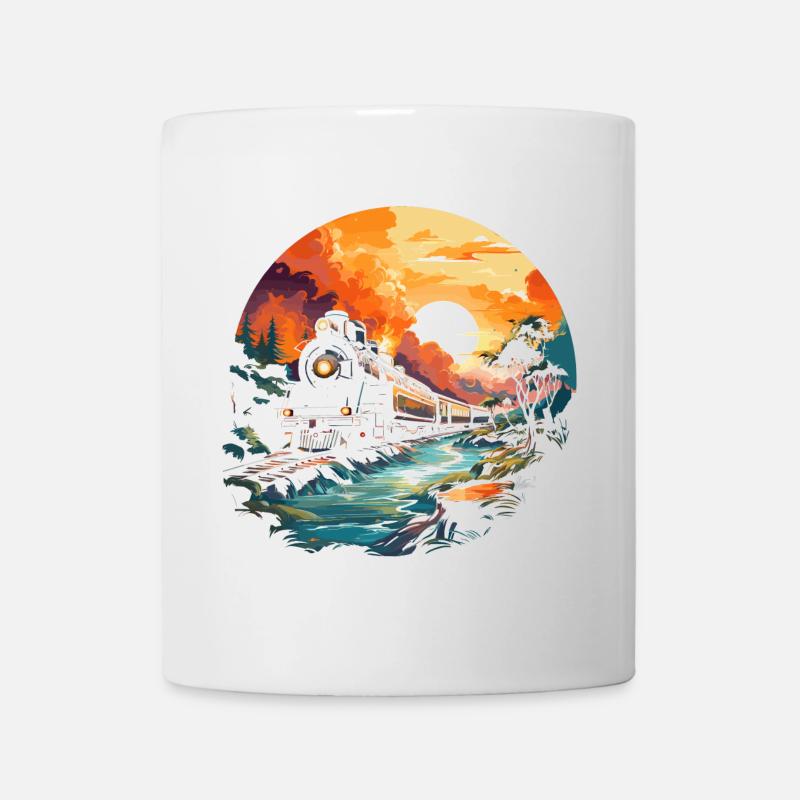 Eisenbahn Porträt - Tasse - Weiß