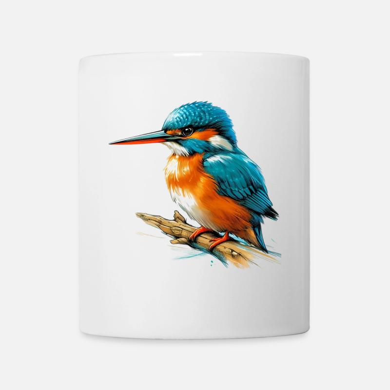 Eisvogel - Tasse - Weiß