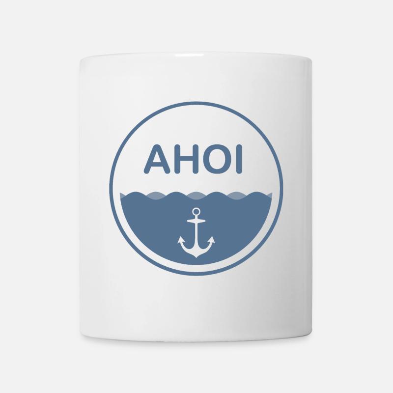 Anker Ahoi Logo 2 (clean) - Tasse - Weiß