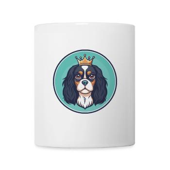 King Charles Spaniel Chien Race Dessin Animé Kawaii Pet - Mug blanc - blanc - Devant