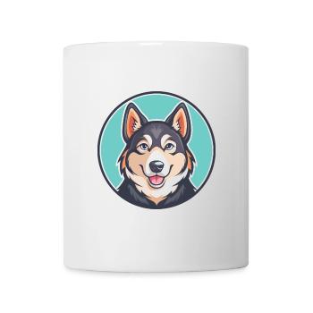 Karelo Finlandais Laïka Chien Race Dessin Animé Kawaii Pet - Mug blanc - blanc - Devant