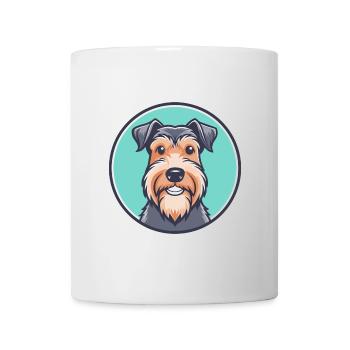 Lakeland Terrier Chien Race Dessin animé Kawaii Clipart - Mug blanc - blanc - Devant