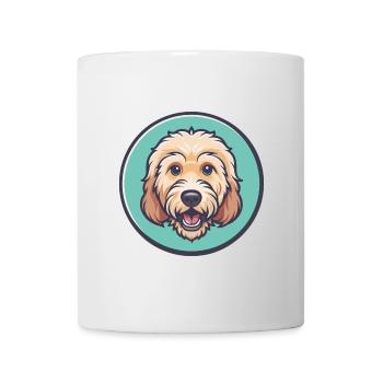 Labradoodle Chien Race Drôle Dessin animé Kawaii Clipart - Mug blanc - blanc - Devant