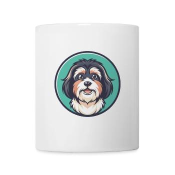 Lowchen Hunderasse Cartoon Figur Kawaii Clipart - Tasse - Weiß - Vorne