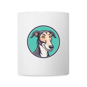 Lurcher Dog Breed Cartoon Character Kawaii Clipart - Mug - white - Front