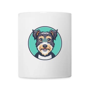 Lucas Terrier Hund Rasse Cartoon Kawaii Clipart Haustier - Tasse - Weiß - Vorne