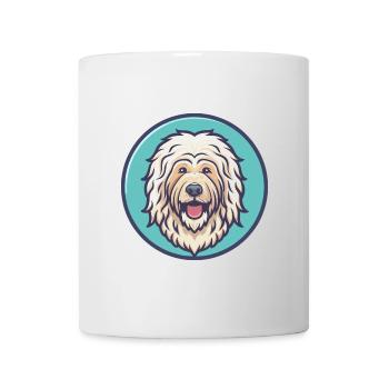 Komondor Chien Race Coloré Dessin Animé Kawaii Clipart - Mug blanc - blanc - Devant