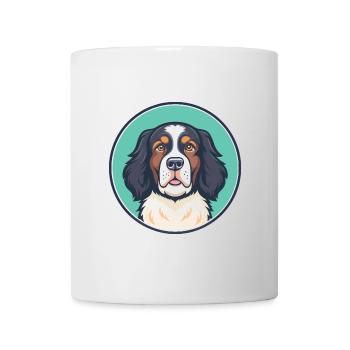 Landseer Chien Race Coloré Dessin animé Kawaii Clipart - Mug blanc - blanc - Devant