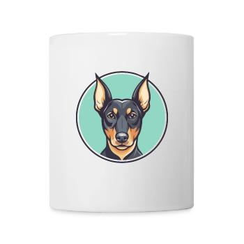 Manchester Terrier Dog Breed Cartoon Kawaii - Mug - white - Front