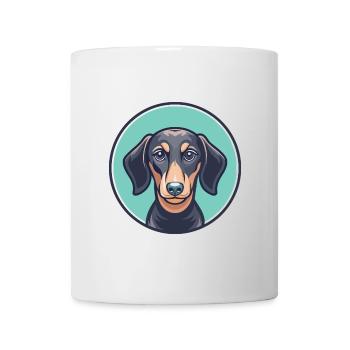 Miniature Dachshund Dog Breed Funny Cartoon Kawaii - Mug - white - Front