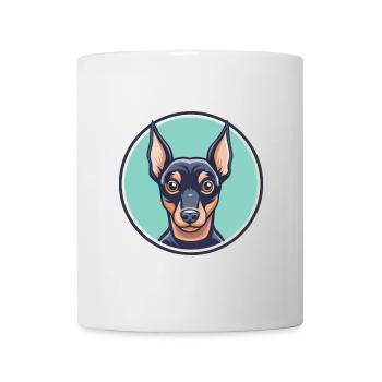 Miniatur Pinscher Hunderasse Cartoon Kawaii - Tasse - Weiß - Vorne