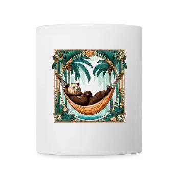 Pension de retraite Ours Retraité Palmiers Cadeau - Mug blanc - blanc - Devant