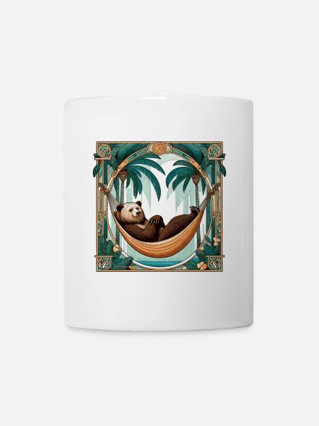 Pension de retraite Ours Retraité Palmiers Cadeau - Mug blanc - blanc