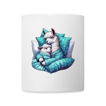 Cadeau de Lama Lama Câlin - Mug blanc - blanc - Devant