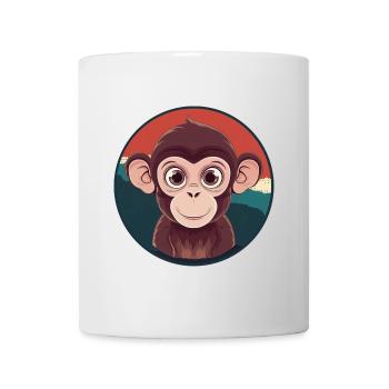 Affe Affen Zootier - Tasse - Weiß - Vorne