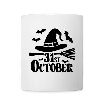 Citation du dicton d’Halloween 31 octobre - Mug blanc - blanc - Devant