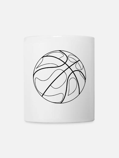 Basketball Zeichnung - Tasse - Weiß