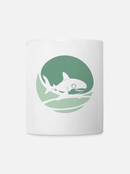 Haifisch Haifischflosse Haie - Tasse - Weiß