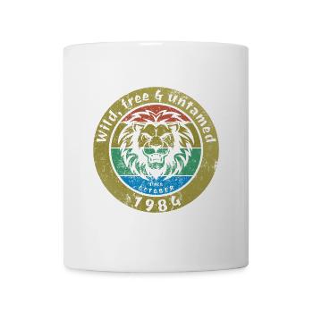 40. Geburtstag Wild, free & untamed since 10/1984 - Tasse - Weiß - Vorne