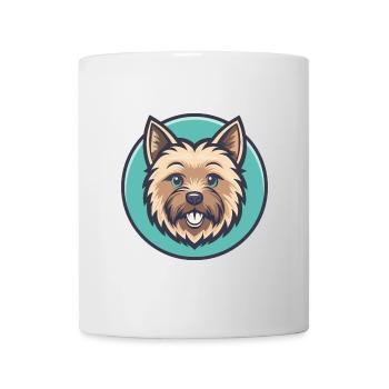 Norwich Terrier Hunderasse Cartoon Kawaii Clipart - Tasse - Weiß - Vorne