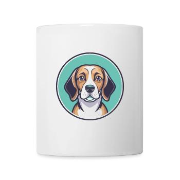 Nordland Beagle Hunderasse Karikatur Kawaii Haustier - Tasse - Weiß - Vorne