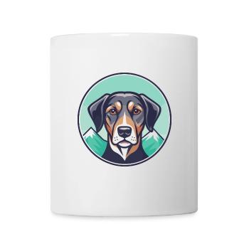 Mountain Cur Hund Rasse Cartoon Kawaii Clipart Haustier - Tasse - Weiß - Vorne