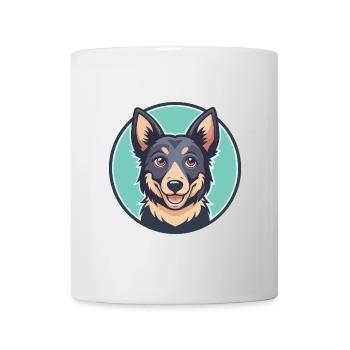 Mudi Hunderasse Cartoon Kawaii Clipart Illustration - Tasse - Weiß - Vorne