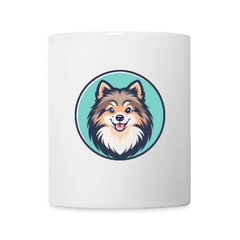 Nordic Spitz Dog Breed Cartoon Kawaii Clipart Pet - Mug - white - Front