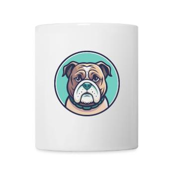 Vieux bouledogue anglais chien race drôle dessin animé Kawaii - Mug blanc - blanc - Devant