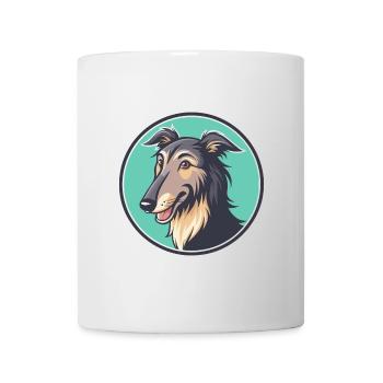 Pampas Deerhound Dog Breed Cartoon Kawaii Clipart - Mug - white - Front