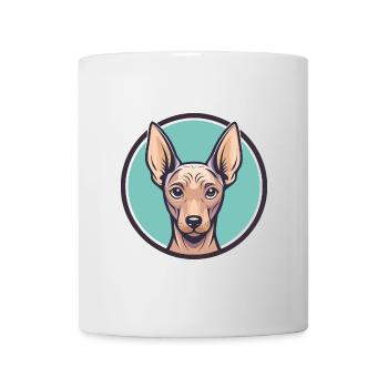 Chien nu péruvien race dessin animé Kawaii Clipart - Mug blanc - blanc - Devant