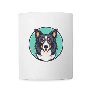 Patagonian Sheepdog Dog Breed Funny Cartoon Kawaii - Mug - white - Front