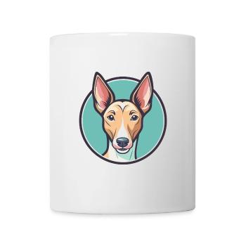 Podenco Canario Dog Breed Cartoon Kawaii Clipart - Mug - white - Front