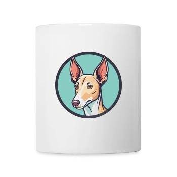 Podenco Ibicenco Chien Race Dessin animé Kawaii Clipart - Mug blanc - blanc - Devant