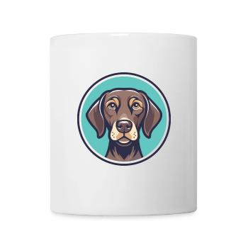 Pudelpointer Hund Rasse Cartoon Kawaii Clipart Haustier - Tasse - Weiß - Vorne