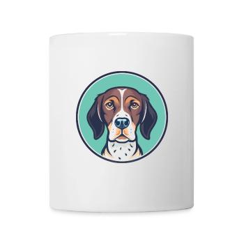 Vieux chien d’arrêt danois race dessin animé Kawaii - Mug blanc - blanc - Devant