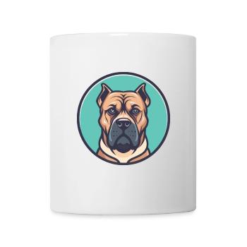 Perro De Presa Canario Hunderasse Cartoon Kawaii - Tasse - Weiß - Vorne