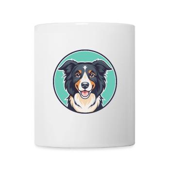 Chien de berger picard, race de chien, dessin animé, Kawaii, Clipart - Mug blanc - blanc - Devant