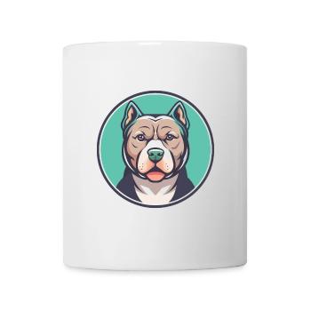 Pitbull Dog Breed Cartoon Character Kawaii Clipart - Mug - white - Front