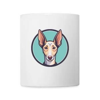Podenco Andaluz Dog Breed Cartoon Kawaii Clipart - Mug - white - Front