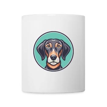 Plott Hound Chien Race Drôle Dessin animé Kawaii Clipart - Mug blanc - blanc - Devant