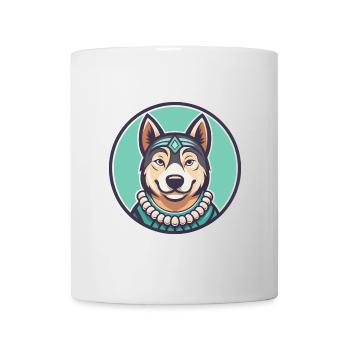 Polynesische Hunderasse Cartoon Kawaii Clipart Tier - Tasse - Weiß - Vorne