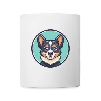 Porzellan Hund Rasse Cartoon Kawaii Clipart Tier - Tasse - Weiß - Vorne