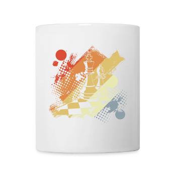 Reine et roi des échecs - Mug blanc - blanc - Devant