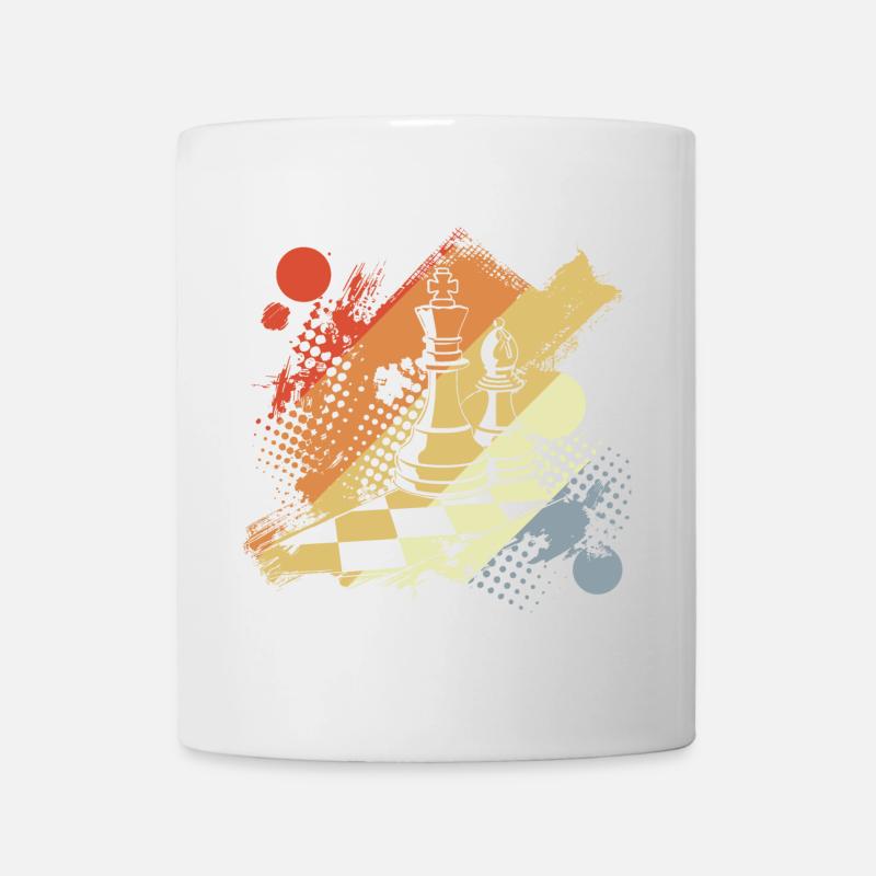 Reine et roi des échecs - Mug blanc - blanc
