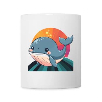 Whale Underwater Fin - Mug - white - Front