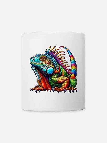 Leguan - Tasse - Weiß